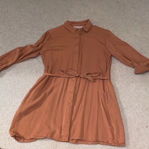 Davi&Dani burnt mustard button up dress
